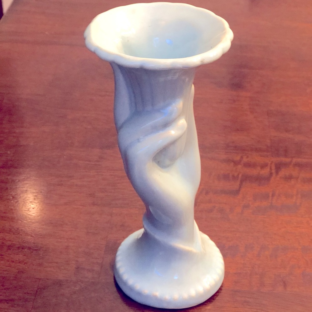 Shawnee USA Pottery Baby Blue Hand Vase